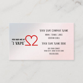 Tarjeta De Visita VAPE | I VAPE Business Social Media
