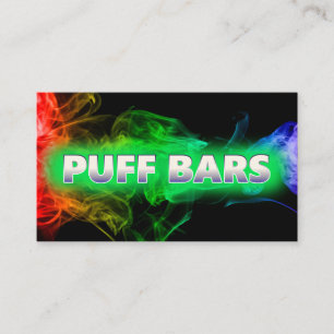 Tarjeta De Visita Vape Puff Bar Black Business Card
