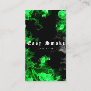 Tarjeta De Visita Vape Shop Green Black Smoke Business Card