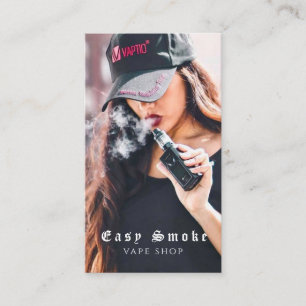 Tarjeta De Visita Vape Shop Smoke Black Business Card