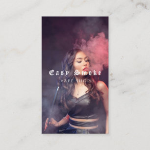 Tarjeta De Visita Vape Shop Smoke Black Business Card