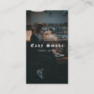 Tarjeta De Visita Vape Shop Smoke Black Business Card