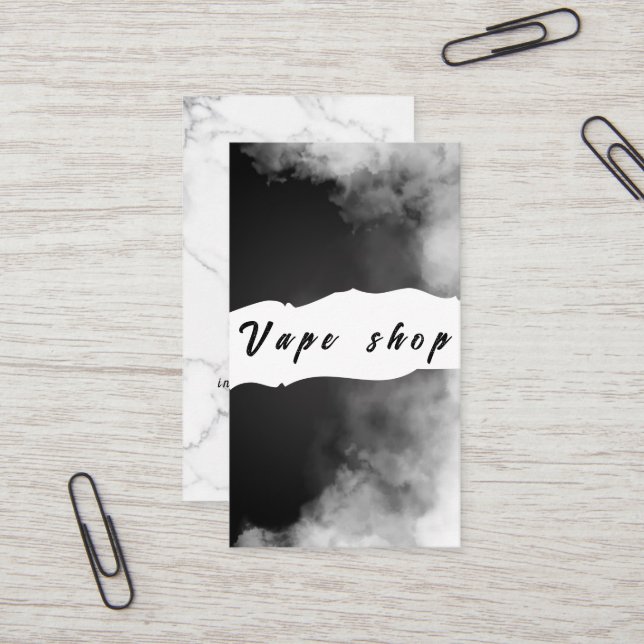 Tarjeta De Visita Vape Shop Smoke Cigarette Business Card (Anverso/Reverso In Situ)