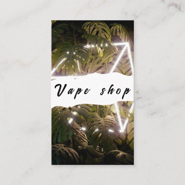 Tarjeta De Visita Vape Shop Smoke Cigarette Business Card (Anverso)
