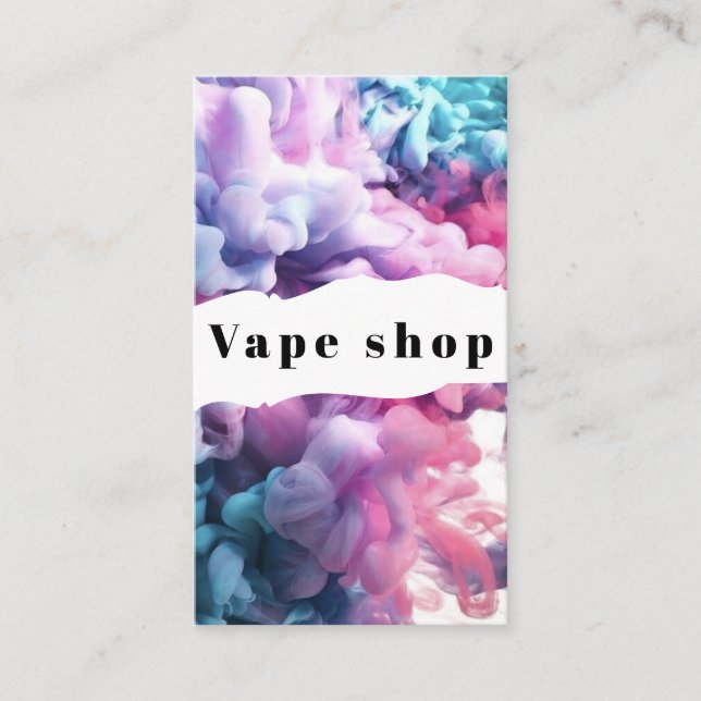 Tarjeta De Visita Vape Shop Smoke Cigarette Business Card (Anverso)