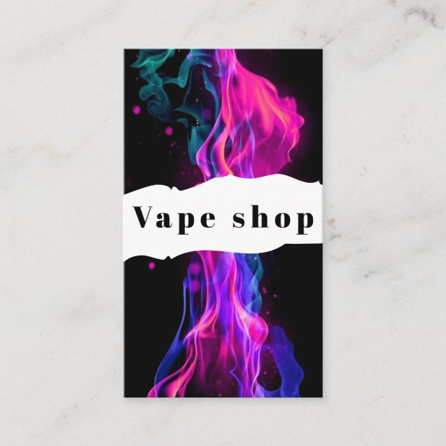 Tarjeta De Visita Vape Shop Smoke Cigarette Business Card (Anverso)