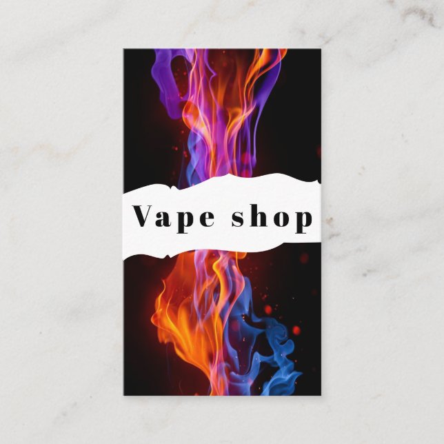 Tarjeta De Visita Vape Shop Smoke Cigarette Business Card (Anverso)