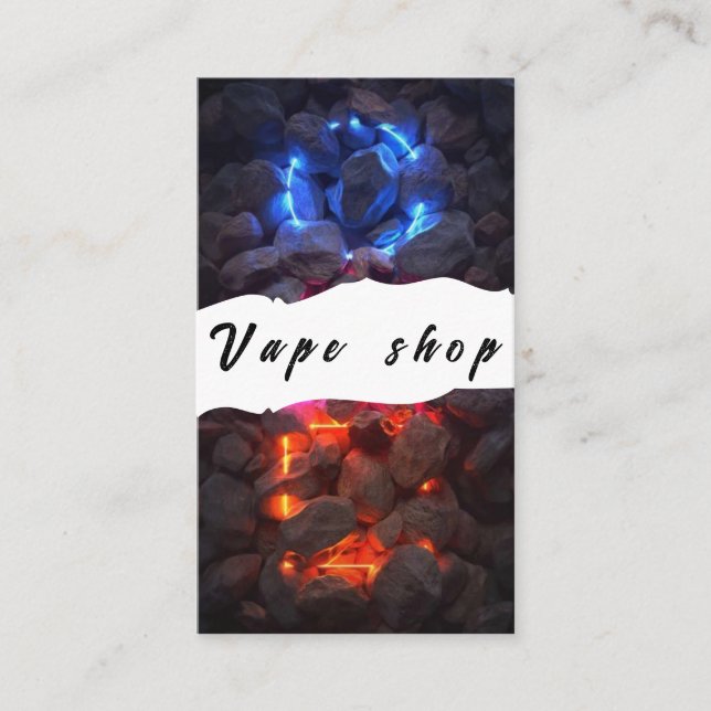 Tarjeta De Visita Vape Shop Smoke Cigarette Business Card (Anverso)