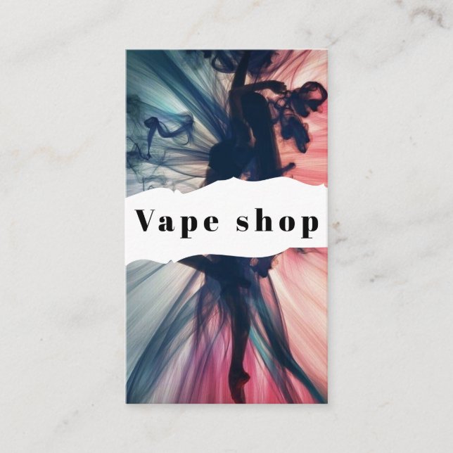 Tarjeta De Visita Vape Shop Smoke Cigarette Business Card (Anverso)