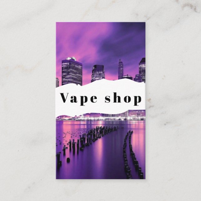 Tarjeta De Visita Vape Shop Smoke Cigarette Business Card (Anverso)