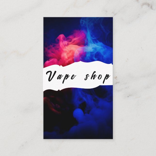 Tarjeta De Visita Vape Shop Smoke Cigarette Business Card (Anverso)