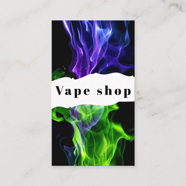 Tarjeta De Visita Vape Shop Smoke Cigarette Business Card (Anverso)