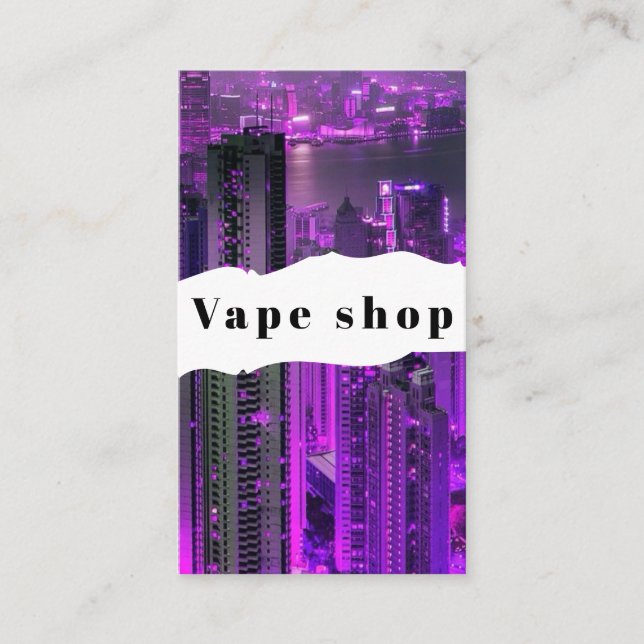 Tarjeta De Visita Vape Shop Smoke Cigarette Business Card (Anverso)