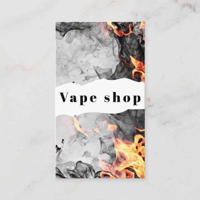Tarjeta De Visita Vape Shop Smoke Cigarette Business Card (Anverso)