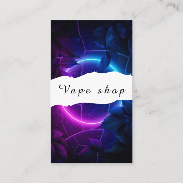 Tarjeta De Visita Vape Shop Smoke Cigarette Business Card (Anverso)