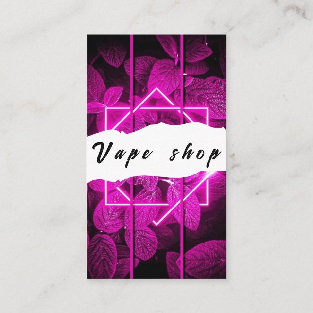 Tarjeta De Visita Vape Shop Smoke Cigarette Business Card (Anverso)