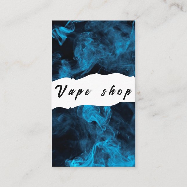 Tarjeta De Visita Vape Shop Smoke Cigarette Business Card (Anverso)