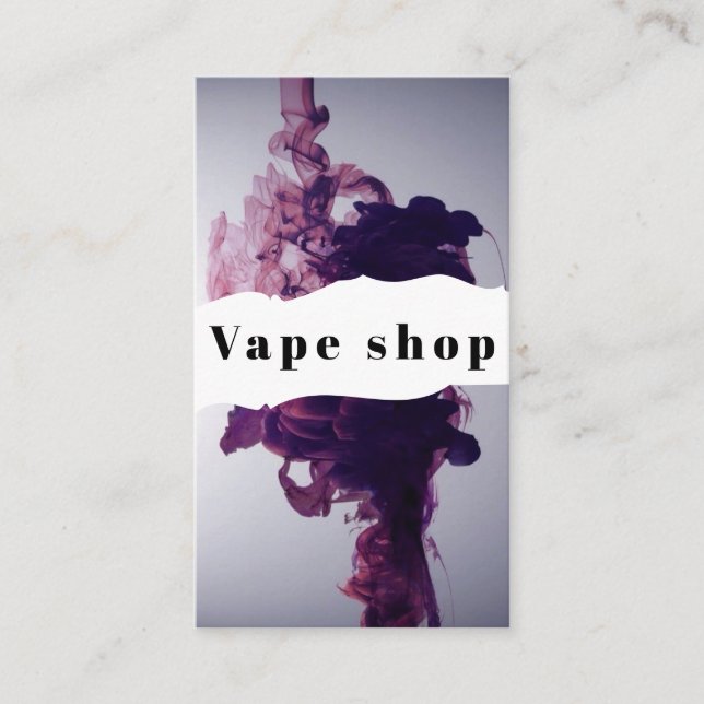 Tarjeta De Visita Vape Shop Smoke Cigarette Business Card (Anverso)
