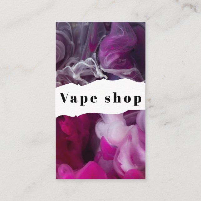 Tarjeta De Visita Vape Shop Smoke Cigarette Business Card (Anverso)