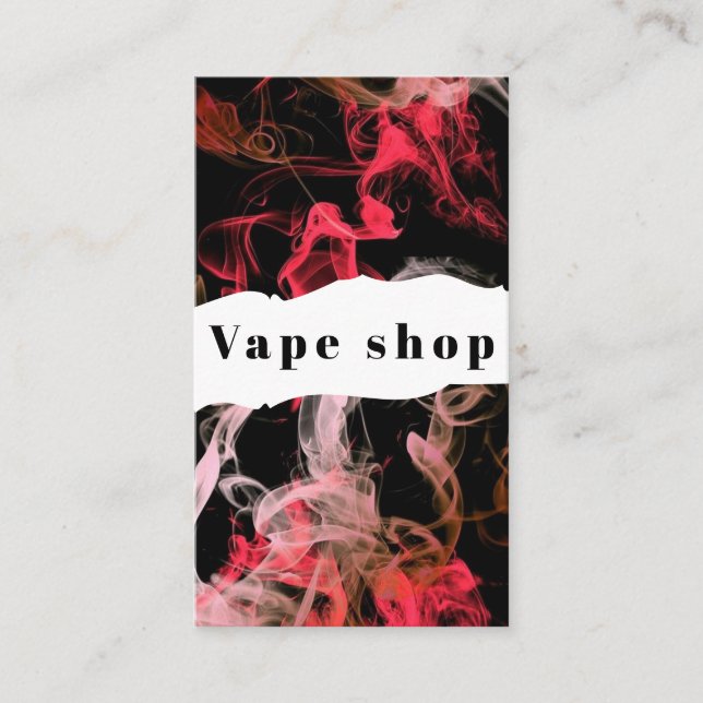 Tarjeta De Visita Vape Shop Smoke Cigarette Business Card (Anverso)
