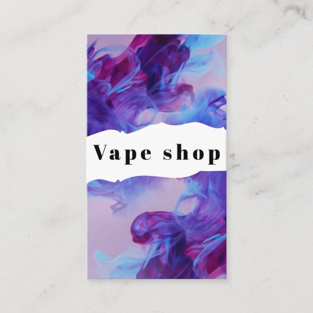 Tarjeta De Visita Vape Shop Smoke Cigarette Business Card (Anverso)