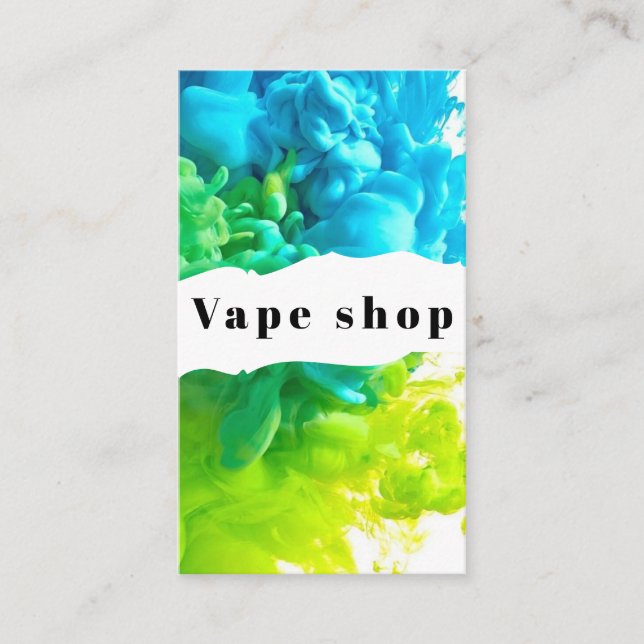 Tarjeta De Visita Vape Shop Smoke Cigarette Business Card (Anverso)