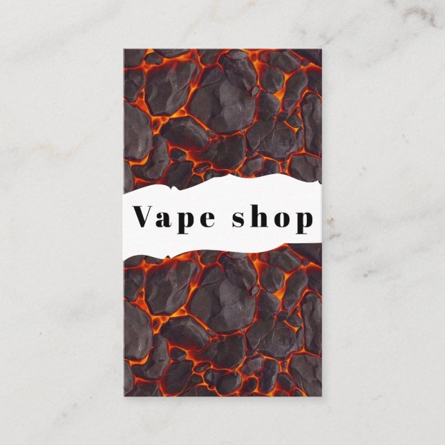 Tarjeta De Visita Vape Shop Smoke Cigarette Business Card (Anverso)