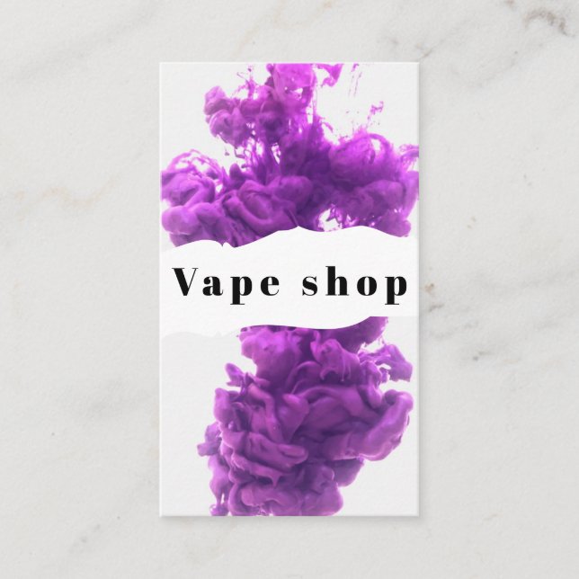 Tarjeta De Visita Vape Shop Smoke Cigarette Business Card (Anverso)