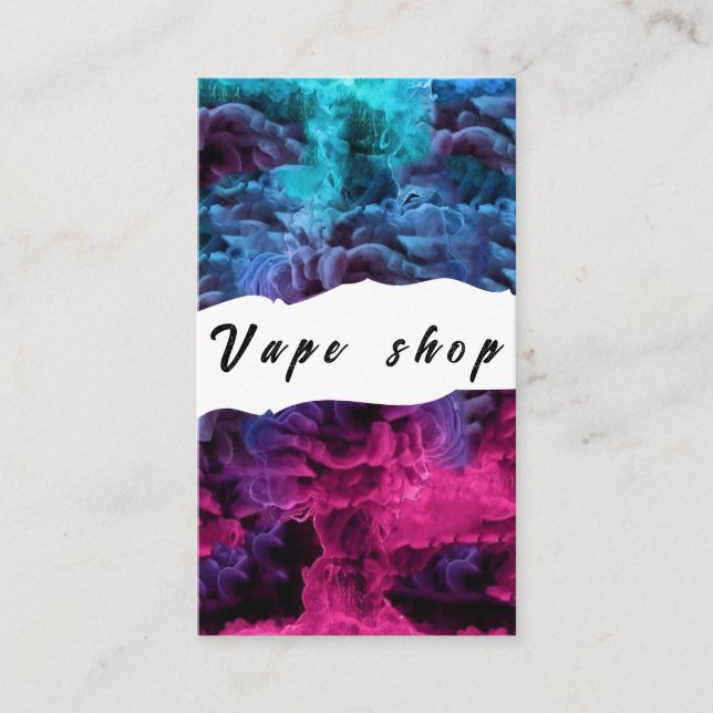 Tarjeta De Visita Vape Shop Smoke Cigarette Business Card (Anverso)