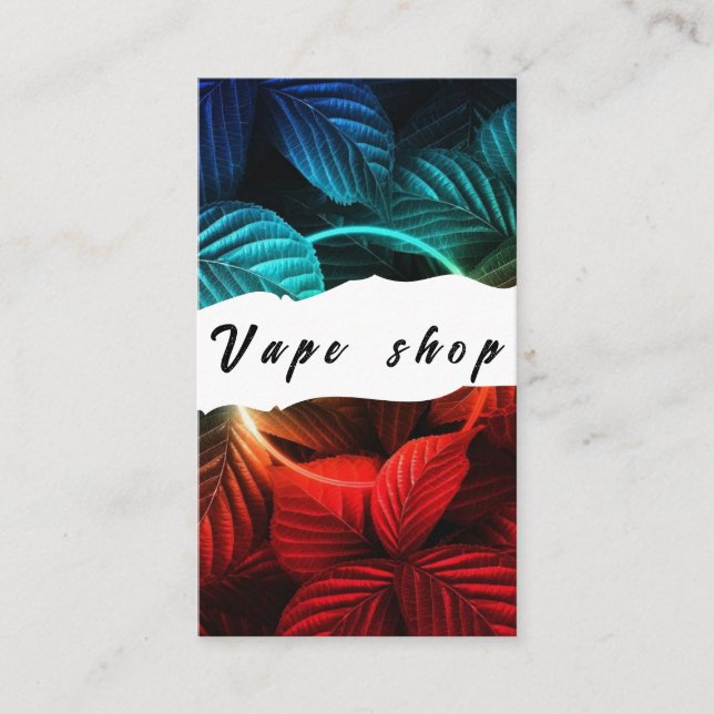 Tarjeta De Visita Vape Shop Smoke Cigarette Business Card (Anverso)