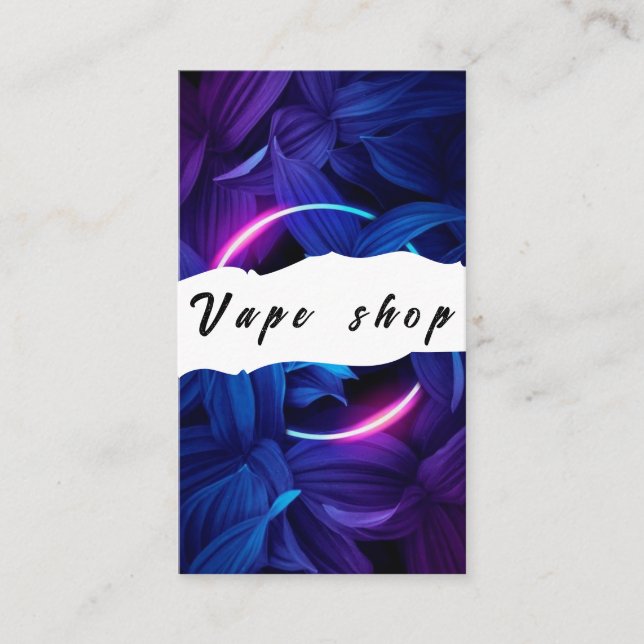 Tarjeta De Visita Vape Shop Smoke Cigarette Business Card (Anverso)