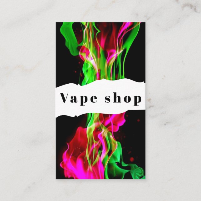 Tarjeta De Visita Vape Shop Smoke Cigarette Business Card (Anverso)