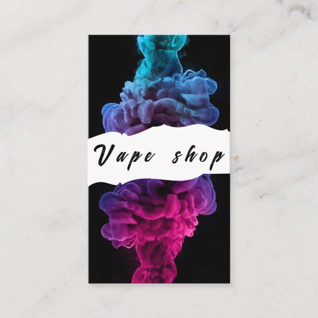 Tarjeta De Visita Vape Shop Smoke Cigarette Business Card (Anverso)