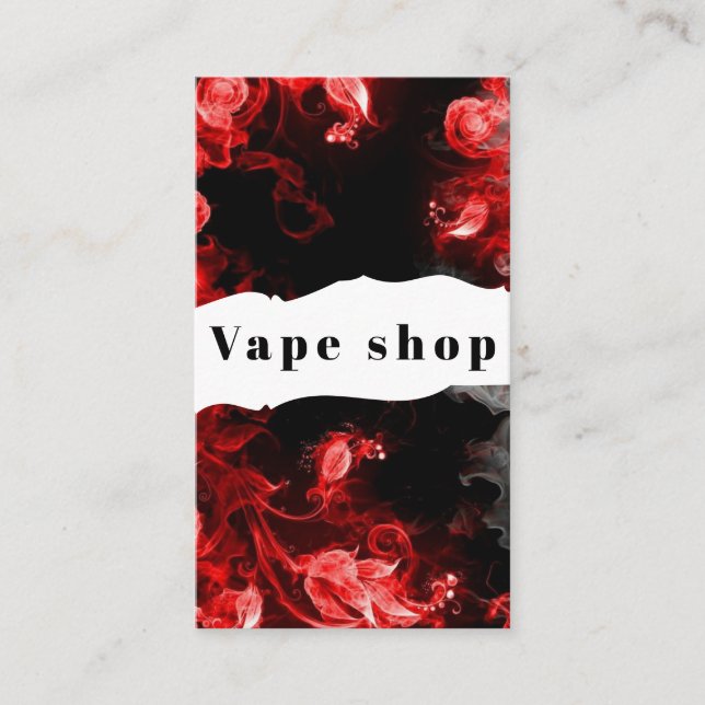 Tarjeta De Visita Vape Shop Smoke Cigarette Business Card (Anverso)