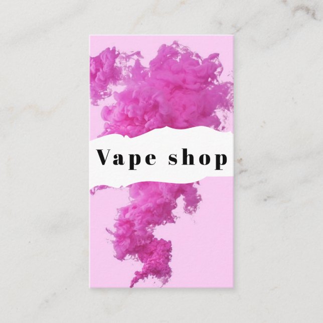 Tarjeta De Visita Vape Shop Smoke Cigarette Business Card (Anverso)
