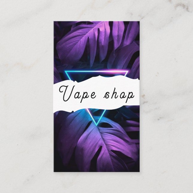 Tarjeta De Visita Vape Shop Smoke Cigarette Business Card (Anverso)