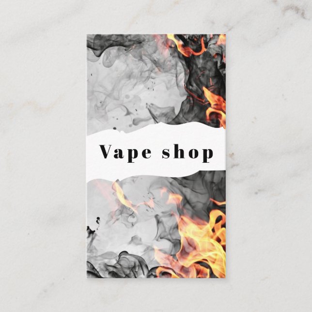 Tarjeta De Visita Vape Smoke Shop Store Electronic Cigarette (Anverso)