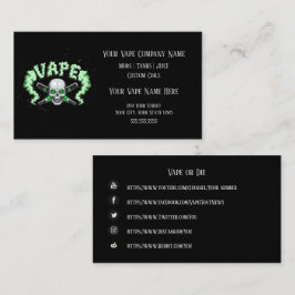 Tarjeta De Visita VAPE | Vape Skull Business con medios sociales