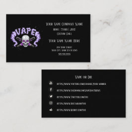 Tarjeta De Visita VAPE | Vape Skull Purple Business Social Media