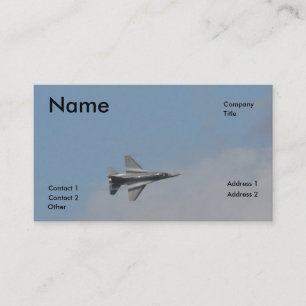 Tarjeta De Visita Vapor de agua F-16