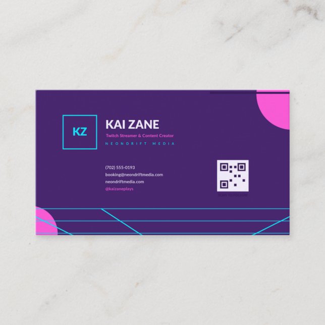 Tarjeta De Visita Vaporwave (Anverso)