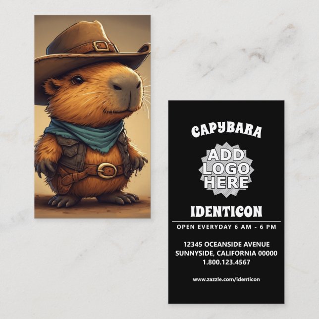 Tarjeta De Visita vaquero carpincho (Anverso / Reverso)