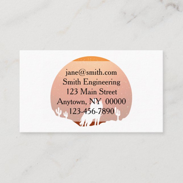 Tarjeta De Visita Vaquero con caballo Salvaje paisaje de la puesta d (Anverso)