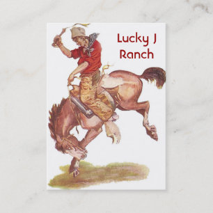 Tarjeta De Visita Vaquero del vintage