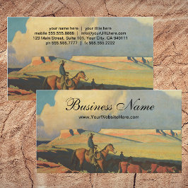 Tarjeta De Visita Vaqueros vintage, Open Range de Maynard Dixon