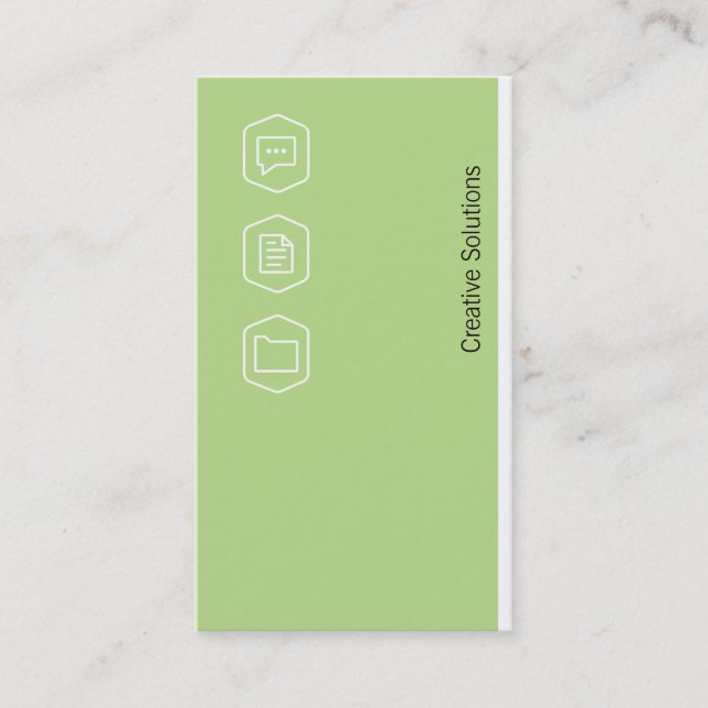Tarjeta De Visita Variación Corporativa Logos (olivina) (Anverso)