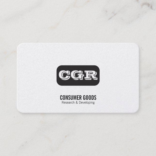 Tarjeta De Visita Variación de fondo redondeada en monograma (Anverso)