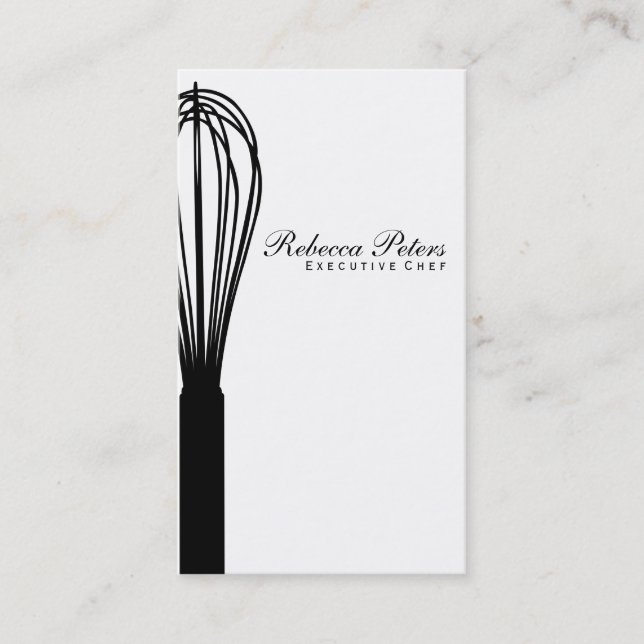 Tarjeta De Visita Variación de Whisk | Maestro culinario (Anverso)
