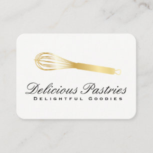 Tarjeta De Visita Variación de Whisk (oro) Maestro culinario