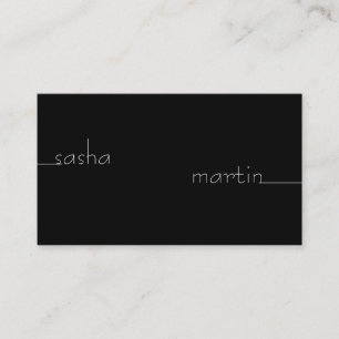 Tarjeta De Visita Variación simple de línea a texto (negro)
